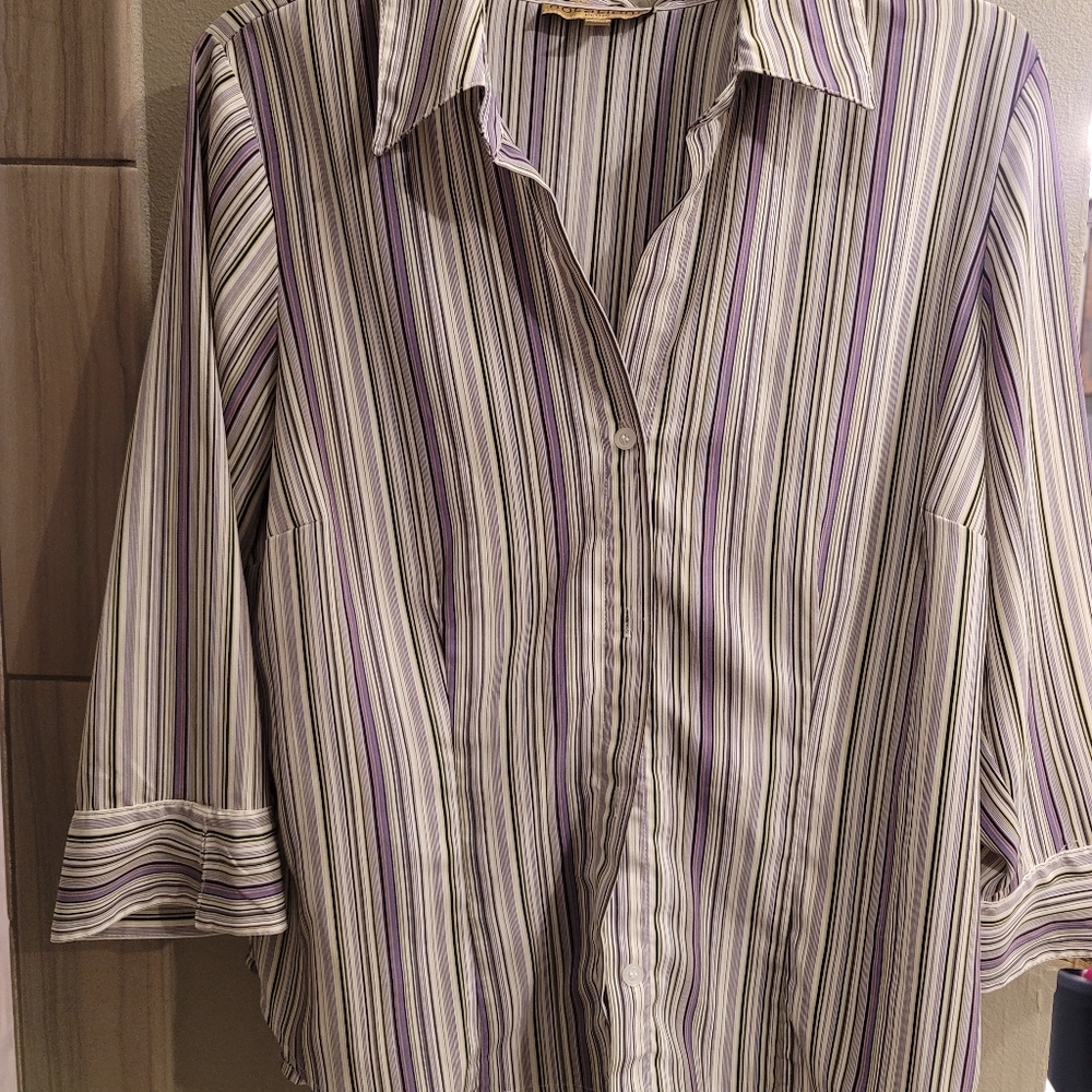 Ladies pinstripe blouse size PXL
